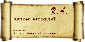 Ruttner Afrodité névjegykártya